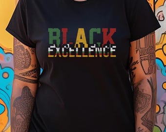 Black Excellence Shirt Melanin Power Pride Statement Tee