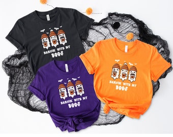 Matching Halloween Ghost T-Shirts: Retro Couples Tees