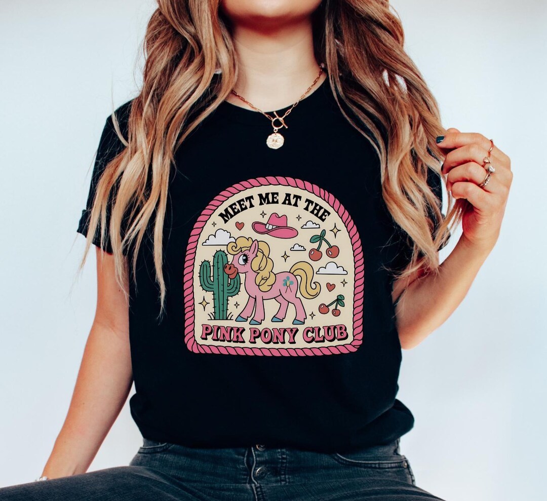 Pink Rodeo Tee Pink Pony Club T-shirt: Vintage Cowgirl Rodeo Tee - Etsy