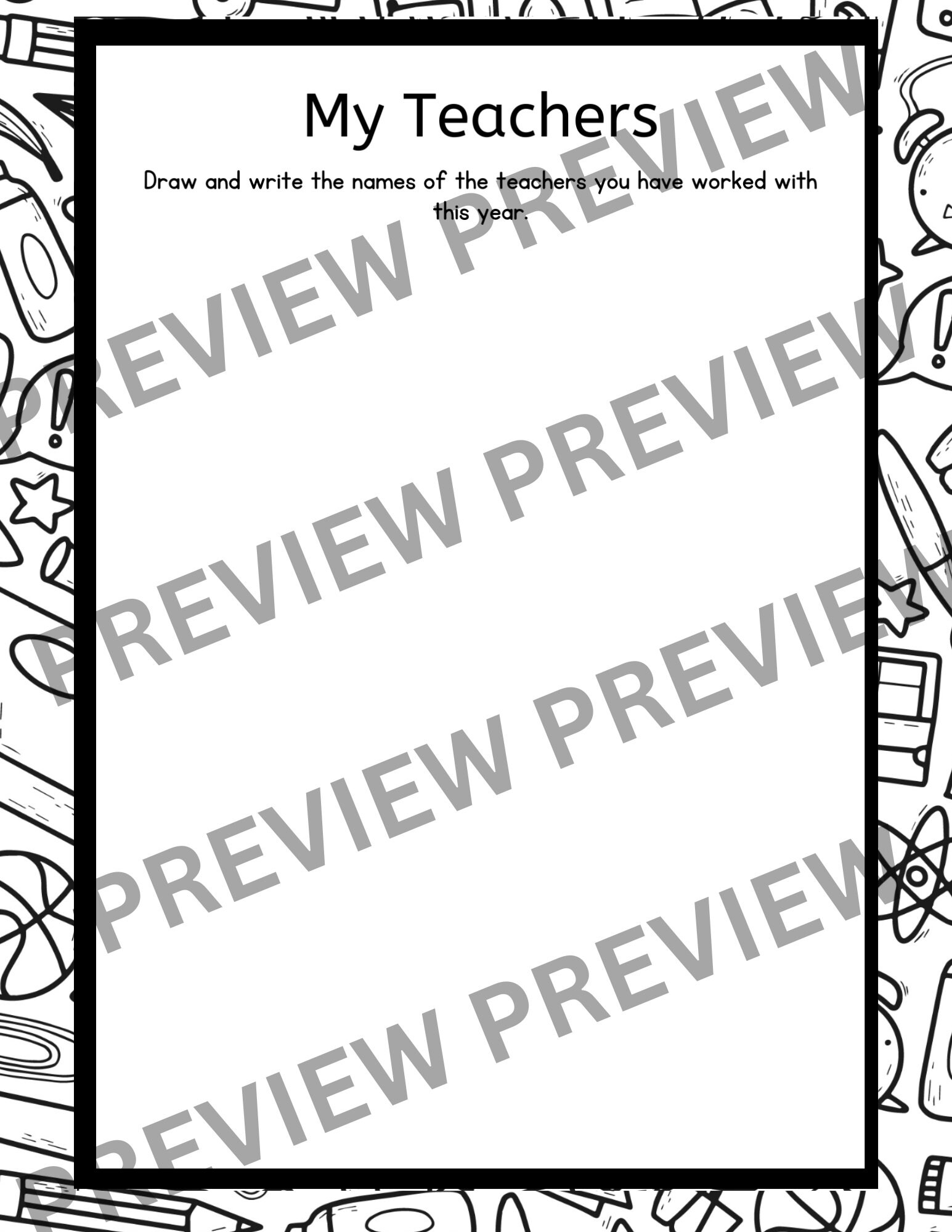 End of Year Printable Yearbook, Classroom Printables, Yearbook ...