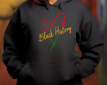 Black History Graphic Hoodie: Unisex Gildan 18500 Sweatshirt