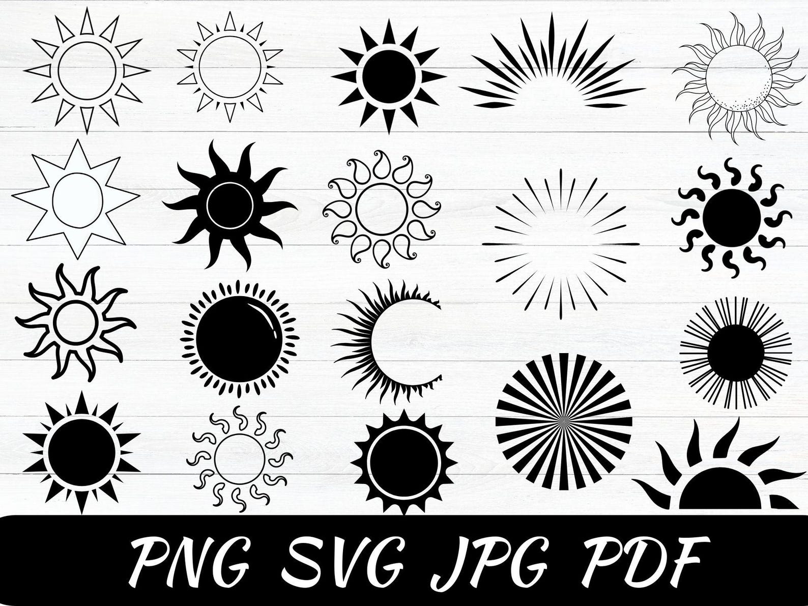 Sun SVG, Sun Clipart, Sun Cut File, Sun Svg Bundle, Cute Sun SVG, Sun ...
