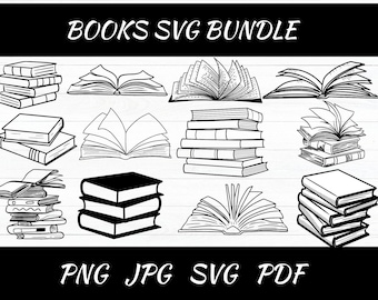 Book Rows Svg Books SVG Bundle, Book Lover SVG Bundle, Book Svg, Reading SVG Bundle ...