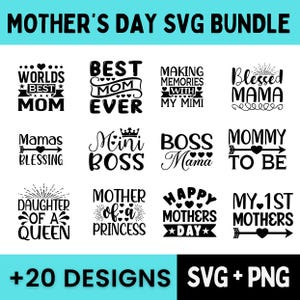 Mother&#39;s Day SVG Bundle: Mom Life Designs (SVG & PNG)
