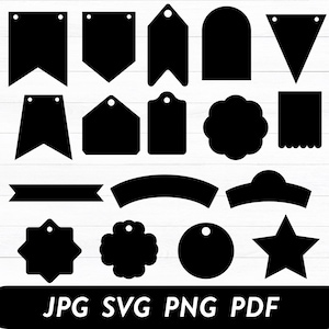 Banner bunting birthday party, bunting banner svg template, scallop banner bunting, banner template SVG, PNG,Eps,DXF,Pdf cricut,silhouette 3