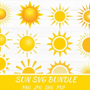 Sun SVG Bundle: Boho Sunshine Clipart (SVG Files For Cricut)