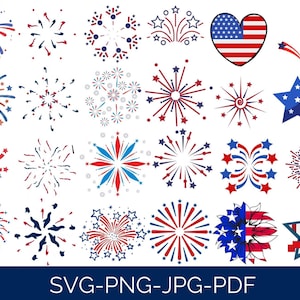 4th Of July Svg Bundle Fireworks Svg & Png, 4th of July Fireworks, USA fireworks, Firecracker SVG, fireworks clipart PNG files.