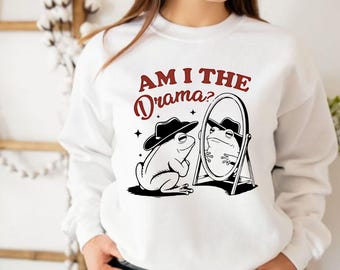 Sapo Cowboy da Moda SVG PNG: Sou Eu o Drama? Design (Sublimação)