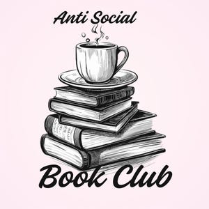 Anti Social Book Club PNG: Introverted Reader Design (Digital Download)