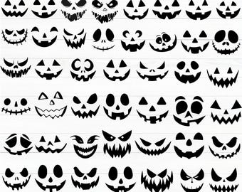 Paquete SVG de cara de calabaza de Halloween: archivos de corte de Cricut