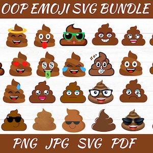 Oop Emoji Svg - Poop Emoji Svg Bundle - Poop Clipart Cute Poop Emoji Svg - Poop Emoji Cut File - Kawaii Poop Emoji Svg - Instant Download