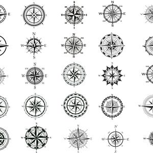 Compass Rose SVG Bundle: Nautical Cut Files for Cricut (instant ...
