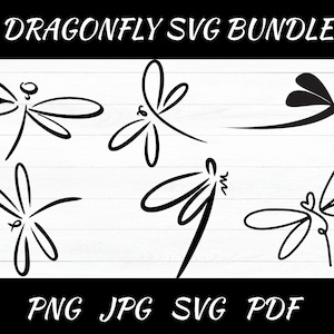 Dragonfly SVG, PNG, EPS, Instant Download, Digital Download, Dragonflies Clipart, Svg Files for Cricut, Insect Cut File