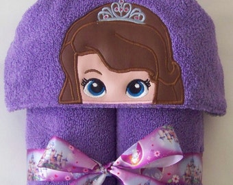 Hooded Towels - Amulet Princess, Personalized, Handmade, Toddler Gift, Christmas Gift, Shower Gift, Birthday Gift