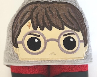 Kids Hooded Towels - Wizard Boy, Toddler Hooded Towel, Personalized, Child's Gift, Kids Pool Towel, Shower Gift, Kids Birthday Gift