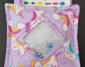 Picture List I Spy Bag - SEWN On Word List and Detachable PICTURE List, Unicorns, Quiet Play, Travel Toy, Party Favor, Seek and Find, Puzzle