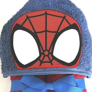 Kids Hooded Towels - Lil&#39; Spider Hero, Toddler Gift,  Personalized, Handmade, Child&#39;s Gift, Christmas Present, Shower Gift