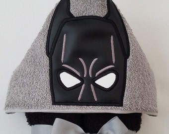 Hooded Towels - Bat Hero, Personalized Hooded Towel, Movie Character Towel, Pool Towel, Beach Towel, Shower Gift