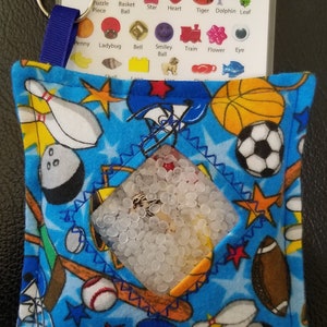 Picture List I Spy Bag - SEWN Word List and Detachable PICTURE List (All Star Sports), Quiet Play, Travel Toy, Seek and Find, Puzzle