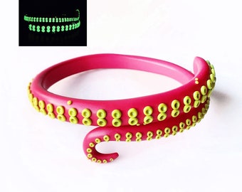 Tentacle Choker Pink Red and Green