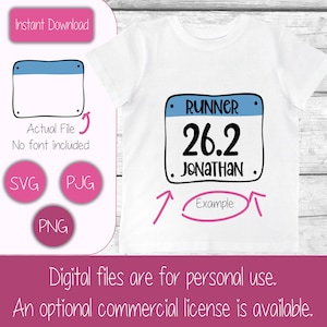 Runner Race Bib SVG File run runners running T-Shirt designs sublimation design PNG Personal Use 12 marathon 5k 10k ultra runner