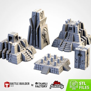 Alien Pyramids - Choose from Pyramid 1, Pyramid 2, Sanctuary, Tower, or Monolith | Txarli Factory