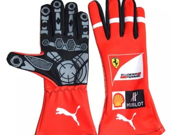 Kart Racing Gloves Sports Karting Gloves with your Customized Logo and Design Red/White