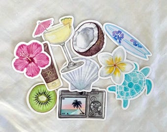 The Coconut Girl Sticker Pack (10 PCS) || Waterproof Stickers || Laptop Stickers || Vinyl Stickers