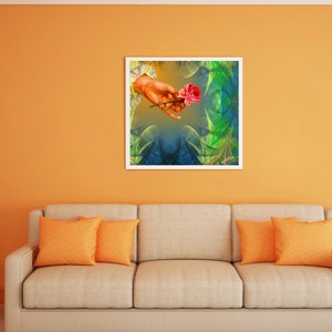 Livingroom flower  wall art frame