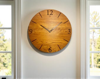 Vintage 1960s Girotti Teak Sunburst Wall Clock, MCM Mid Century