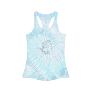 Chic Tie Dye Racerback Tank Top for Summer Vibes, Beach Days, Activewear, Casual Wear, Festivals, Gifts