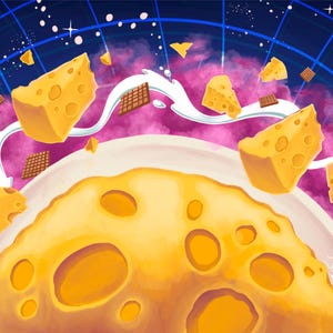 Space on a Platter - Pop Surrealism Signed Print