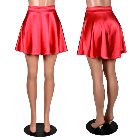 Plus Size Red Skater Skirt Inch Velvet 1950s Full Circle Skirt