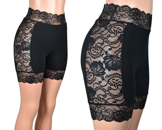 Vintage Black Lace Bloomers/Slip Shorts/Under Shorts sz 2XL