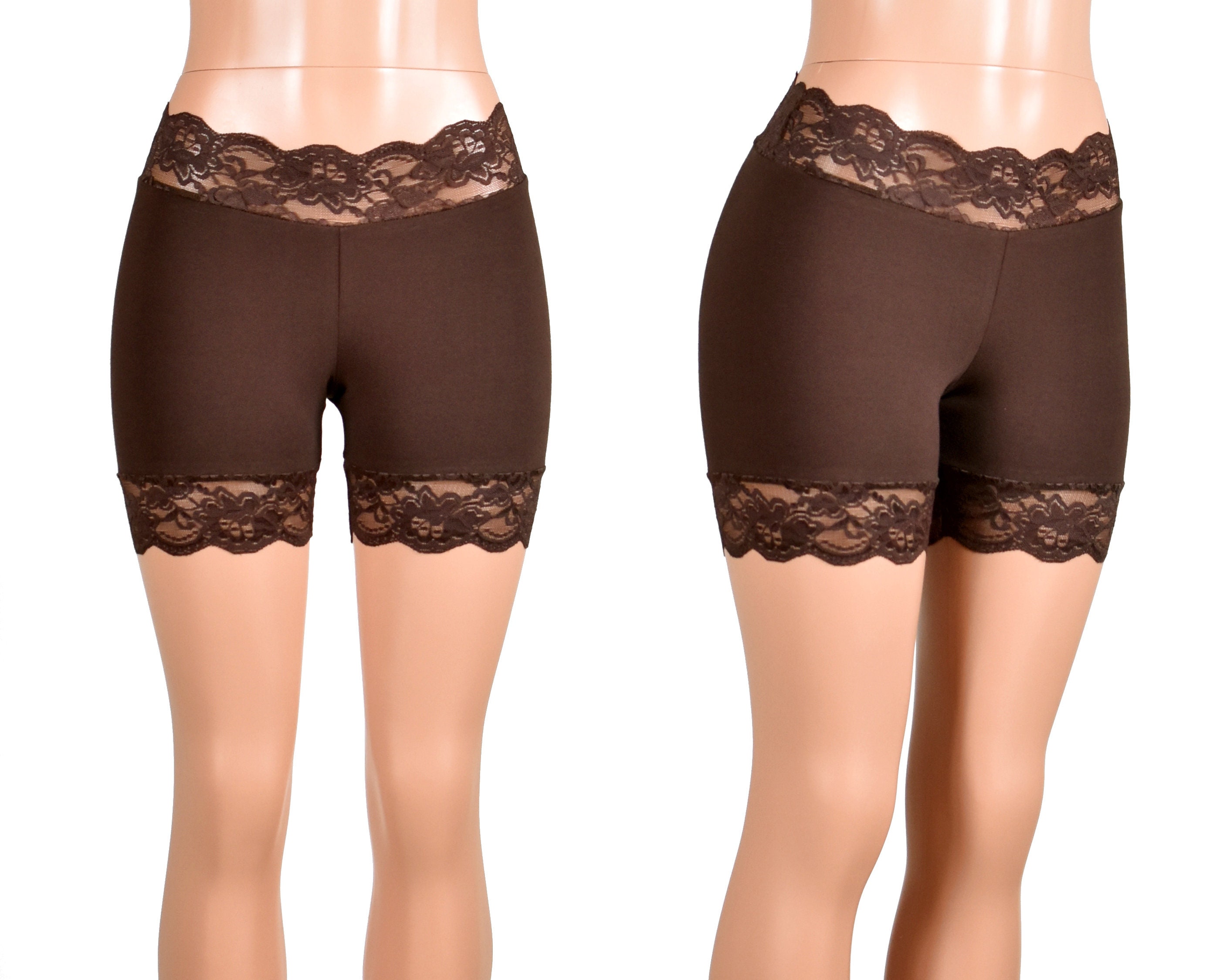 plus size bike shorts with lace