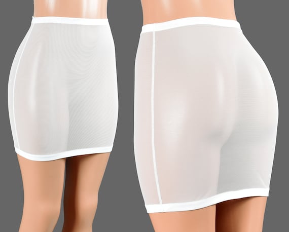 High-waisted White Mesh Mini Skirt Size XS S M L 0X XL 2XL 3xl Plus Size  Sheer See Through Spandex Short Bodycon Pencil Skirt Sexy Lingerie 