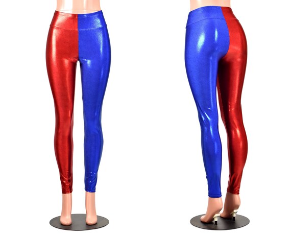 red and blue leggings