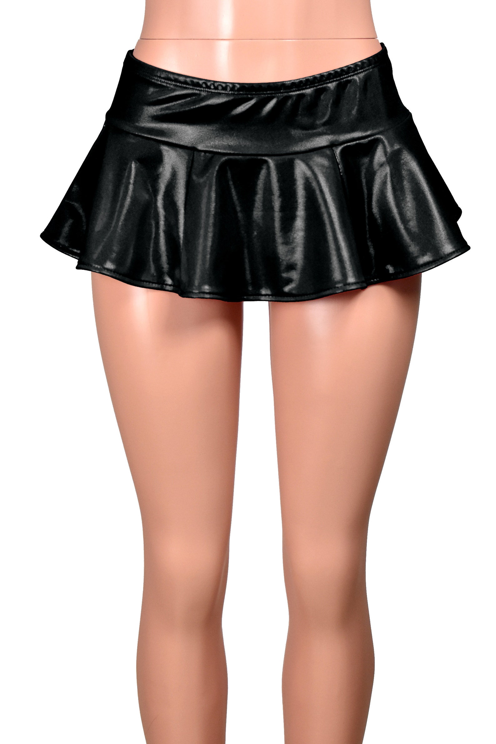 Shiny Black Metallic Micro Mini Skirt XS S M L Xl 2xl 3xl Plus - Etsy