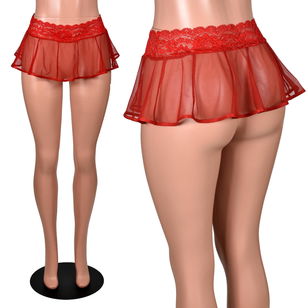 See-through mesh skirt　X914
