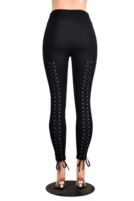 SALE: Size Medium Petite 26 Inseam Back Lace-up Leggings ready to