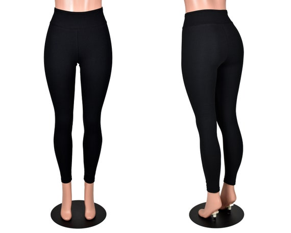 Black Cotton Spandex Leggings XS S M L XL 2xl 3xl Plus Size