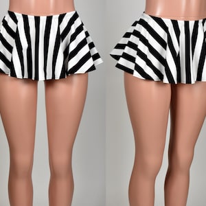 Black and White Striped Skirt Etsy UK