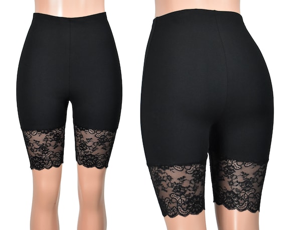 Black lace sale shorts plus size