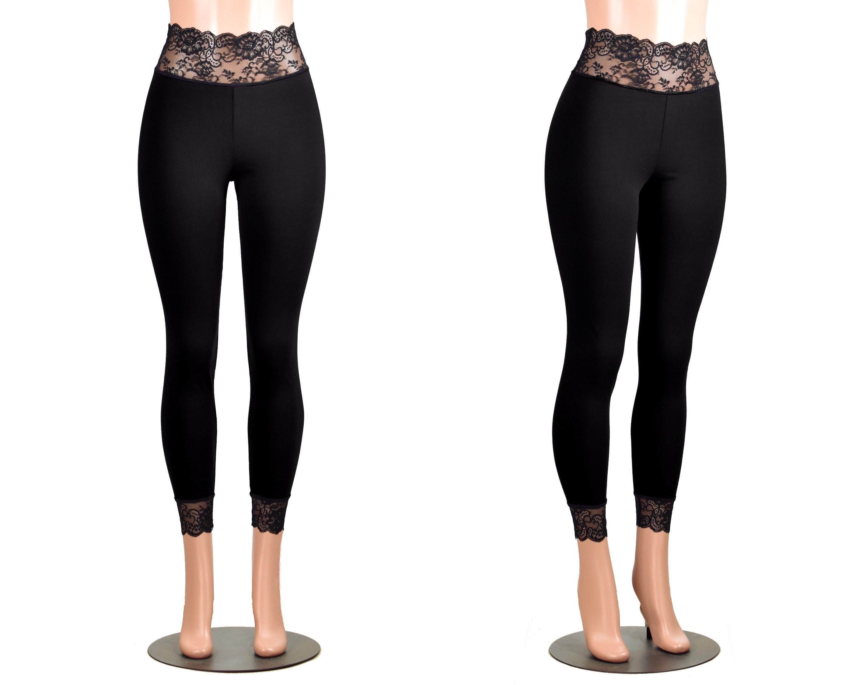Girls lace trim leggings online