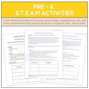 STEM Science Projects: Interactive Worksheets for Kids Ages 3-4 (PDF)