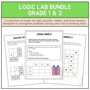 Cahier d'exercices pour les élèves de la 1re à la 2e année | Carrés magiques, grilles logiques et algèbre ancienne (PDF)