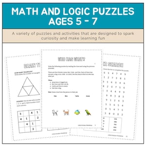 Quaderno di matematica e logica per bambini / Puzzle, schemi e pensiero critico (PDF)