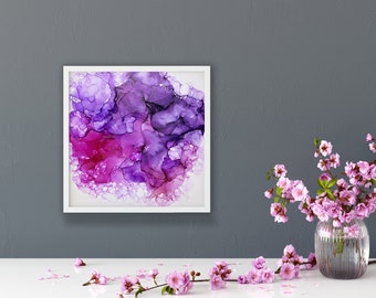 Sweet Dreams Original One of a Kind Alcohol Ink Painting