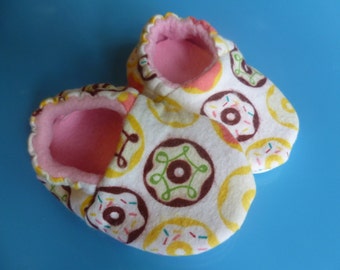 Flannel DONUTS! Soft Shoes - MADE to ORDER!