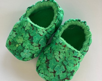 Saint Patrick's Day Soft Shoes, MADE TO ORDER, Baby, Infant, Toddler, Crib Shoes, Slippers
